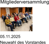 05.11.2025 Neuwahl des Vorstandes Mitgliederversammlung